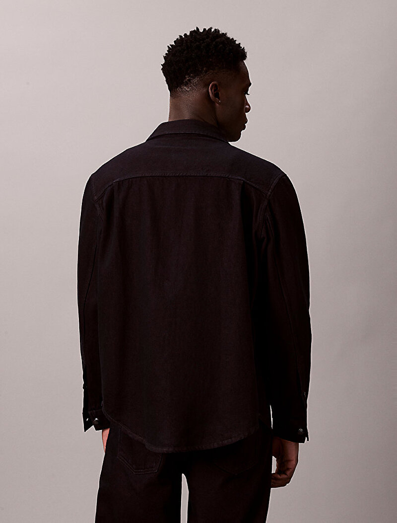 Calvin Klein Siyah Renkli Erkek 90s Merlot Gömlek Ceket