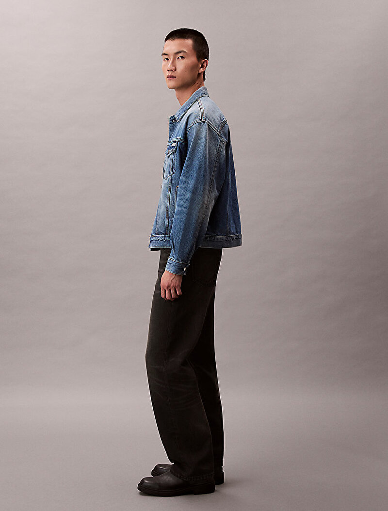 Calvin Klein Siyah Renkli Erkek 90s Straight Original Jean Pantolon