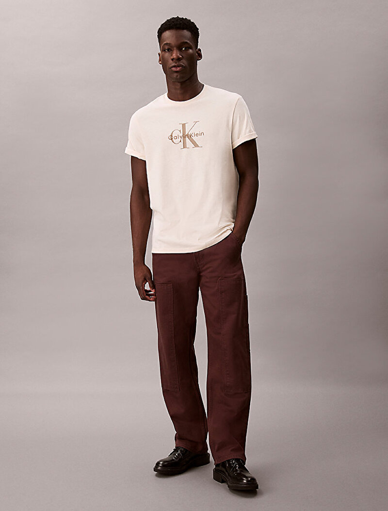 Calvin Klein Kahverengi Renkli Erkek Java Carpenter Jean Pantolon