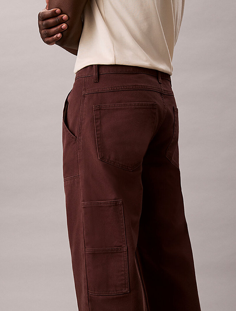 Calvin Klein Kahverengi Renkli Erkek Java Carpenter Jean Pantolon