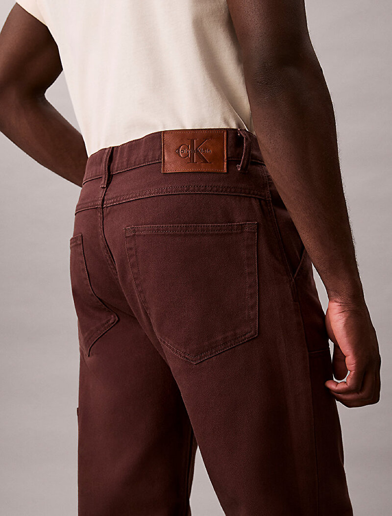 Calvin Klein Kahverengi Renkli Erkek Java Carpenter Jean Pantolon