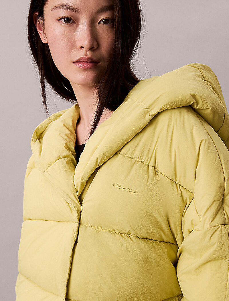 Calvin Klein Sarı Renkli Kadın Blanket Puffer Mont