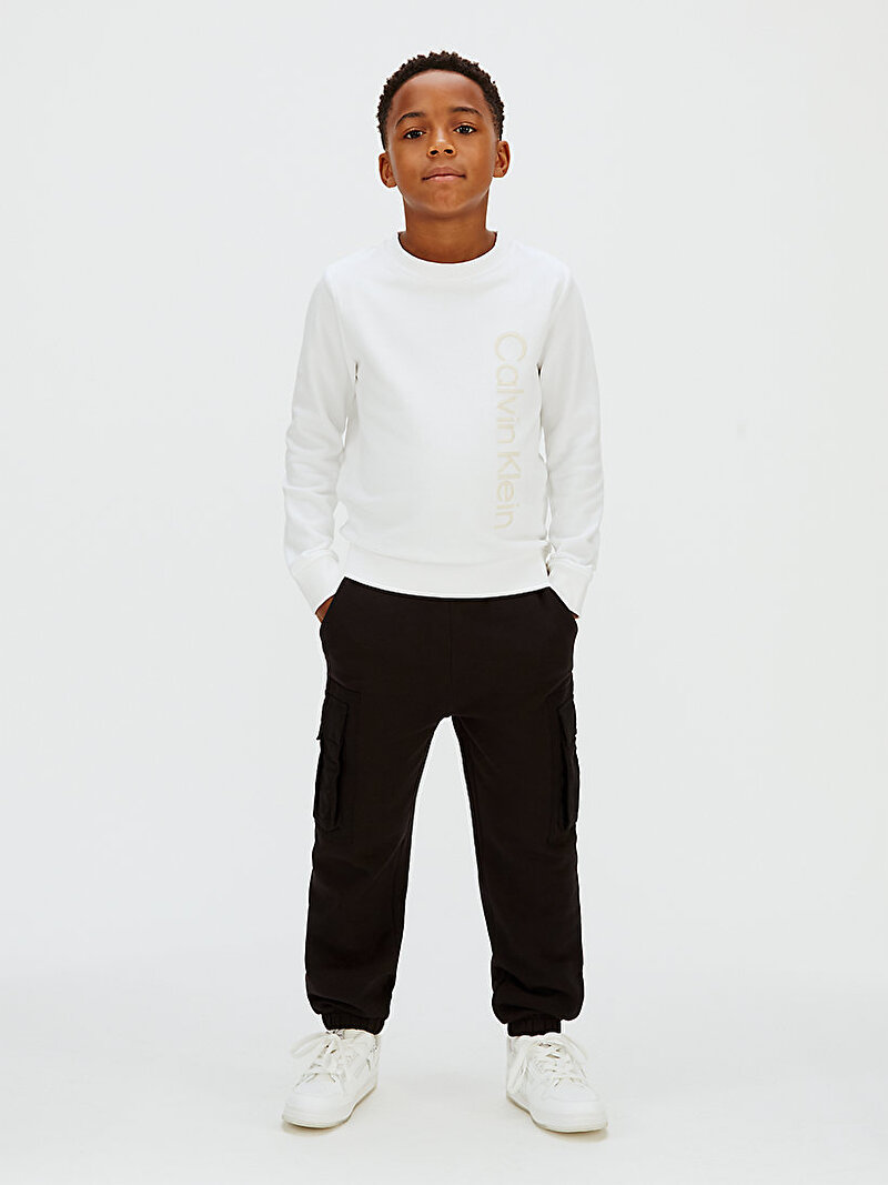 Calvin Klein Siyah Renkli Erkek Çocuk Contrast Pocket Eşofman Altı