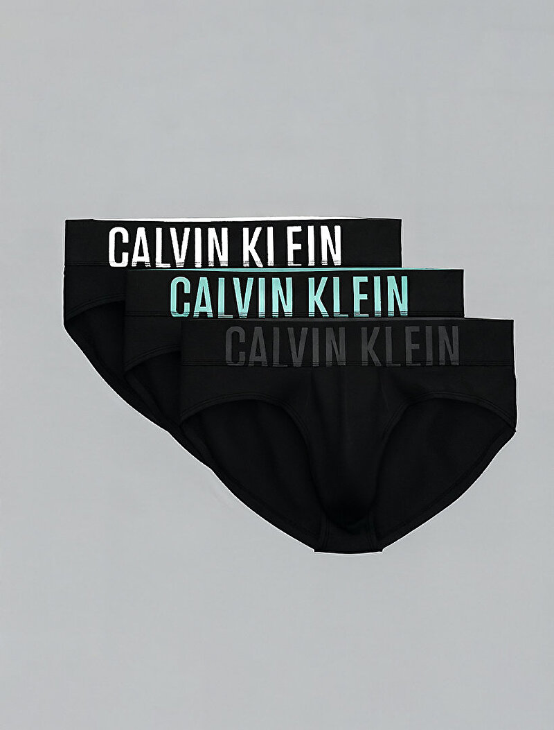 Calvin Klein Siyah Renkli Erkek 3'lü Paket Hip Brief Slip