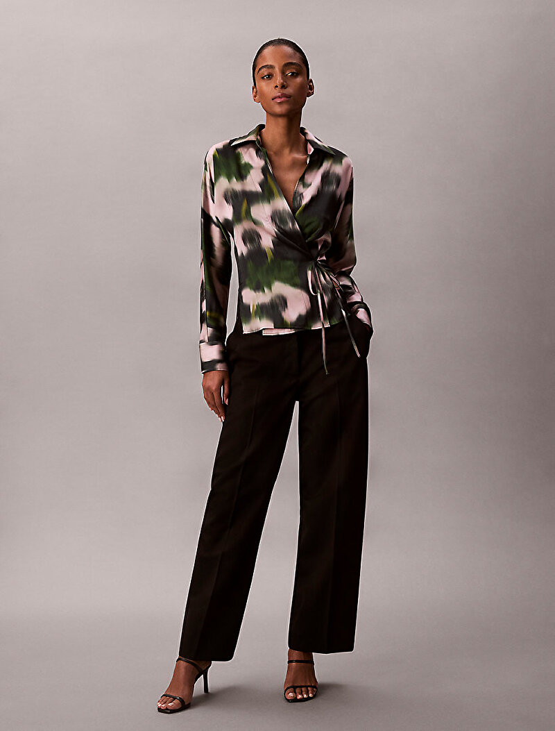 Calvin Klein Çok renkli Renkli Kadın Printed Saten Bluz