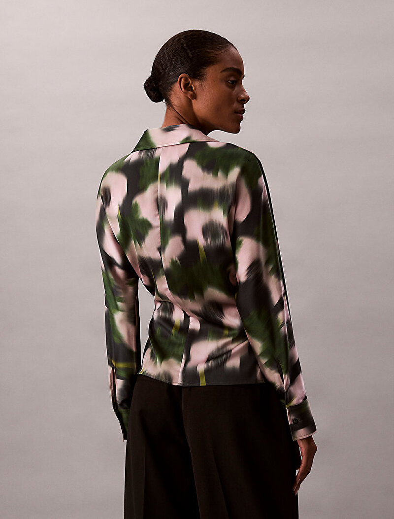 Calvin Klein Çok renkli Renkli Kadın Printed Saten Bluz