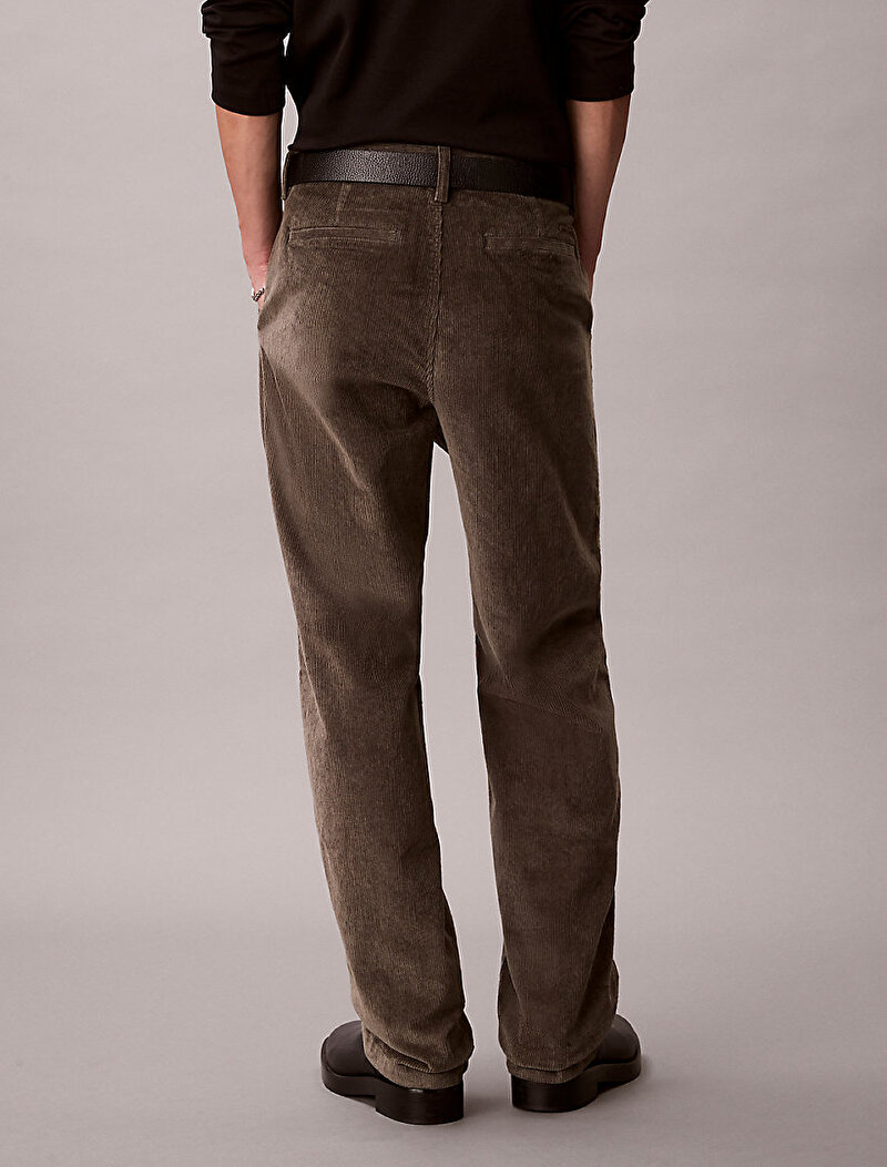 Calvin Klein Kahverengi Renkli Erkek 90s Straight Corduroy Pantolon