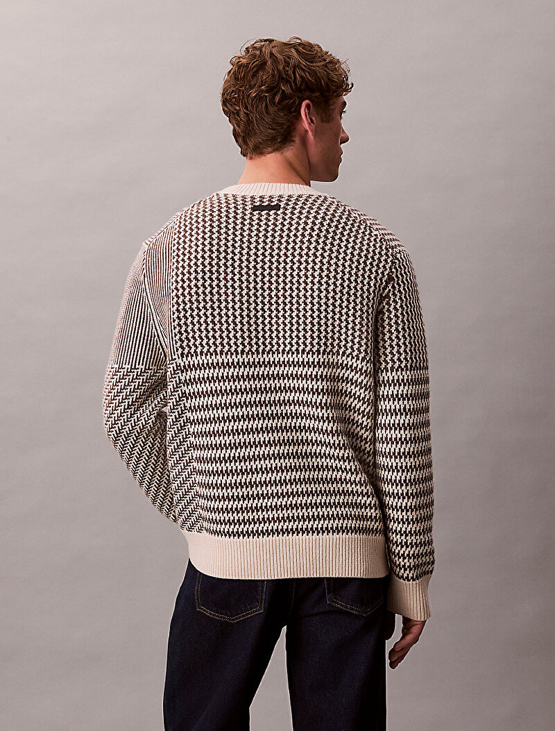 Calvin Klein Kahverengi Renkli Erkek Wool Kazak