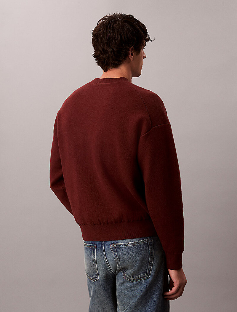 Calvin Klein Kahverengi Renkli Erkek Kaşmir Kazak