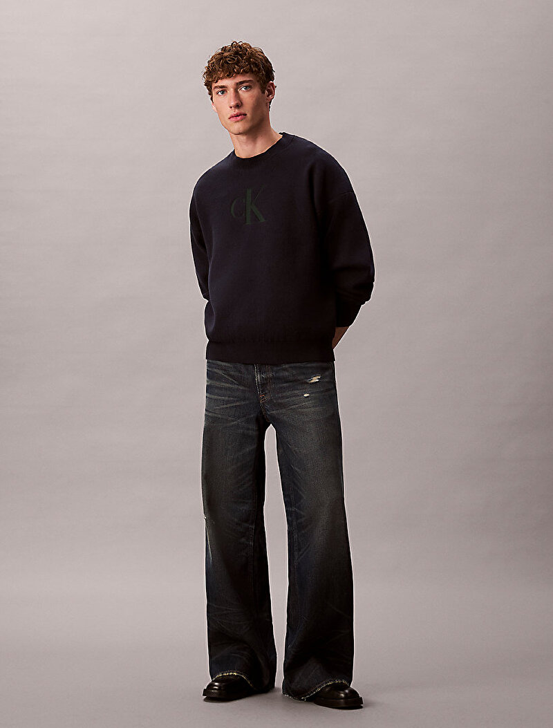 Calvin Klein Lacivert Renkli Erkek Kaşmir Kazak