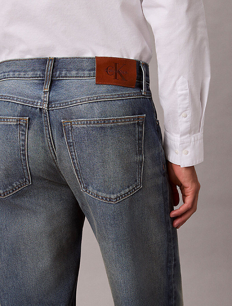 Calvin Klein Mavi Renkli Erkek 90s Straight Blue Jean Pantolon