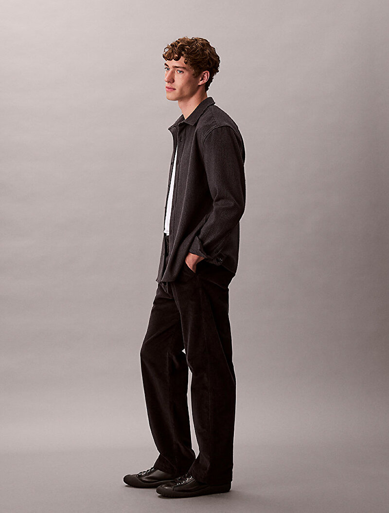 Calvin Klein Siyah Renkli Erkek 90s Straight Corduroy Pantolon