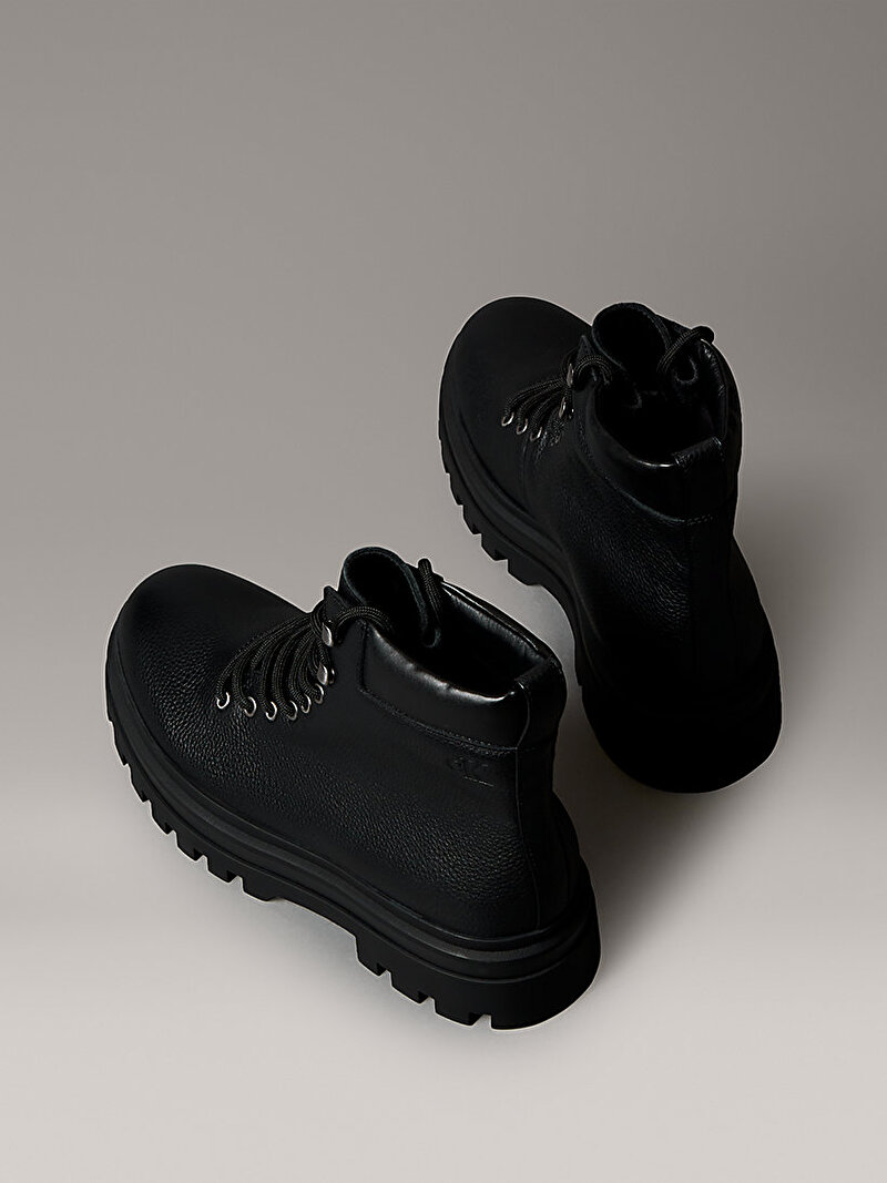 Calvin Klein Siyah Renkli Erkek Lugged Hiking Lace Up Bot