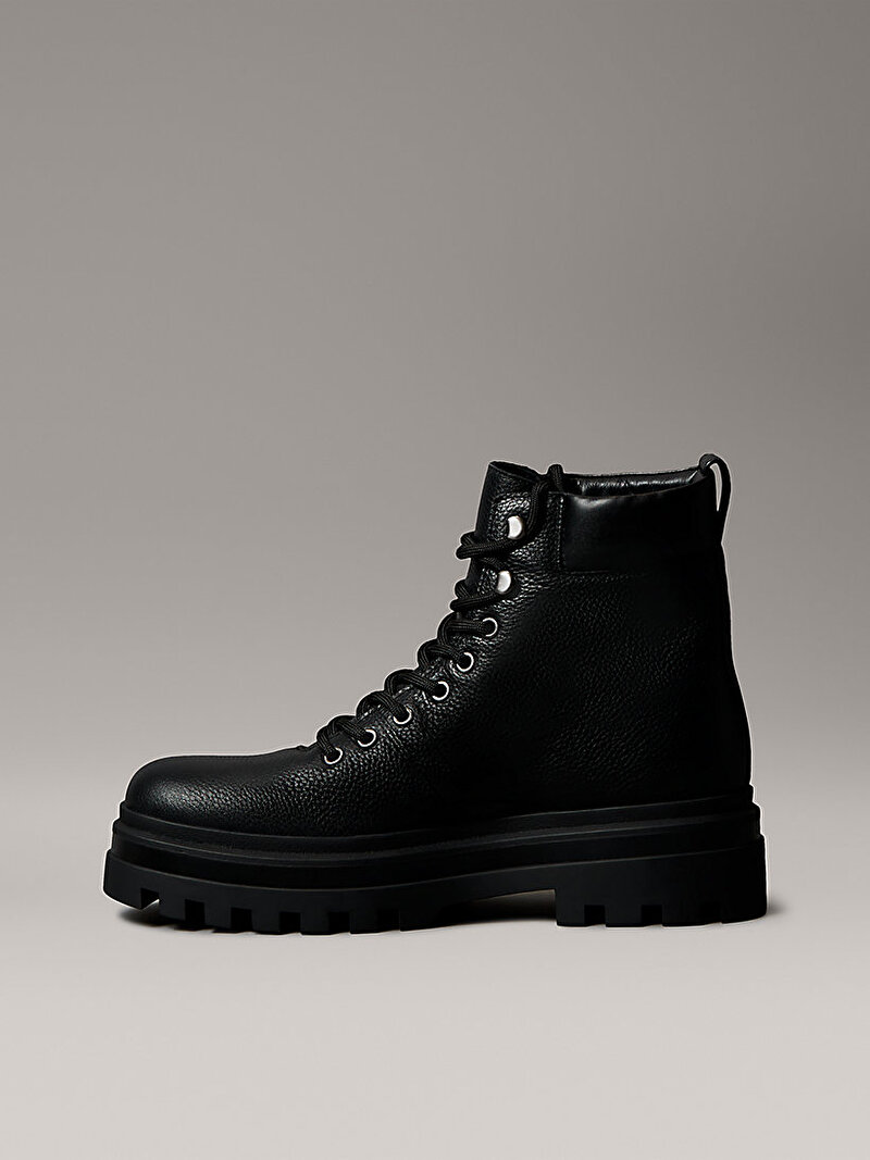 Calvin Klein Siyah Renkli Erkek Lugged Hiking Lace Up Bot