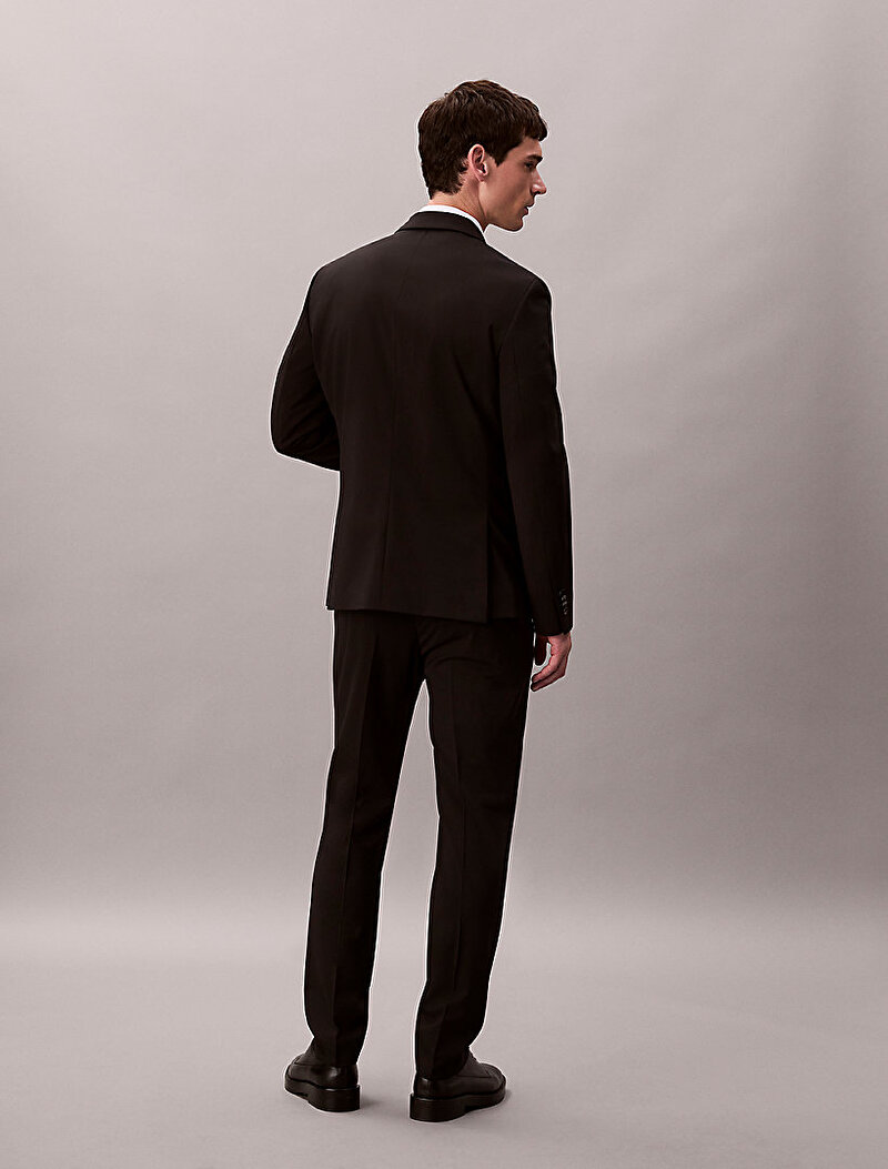 Calvin Klein Siyah Renkli Erkek Italian Wool Blend Blazer