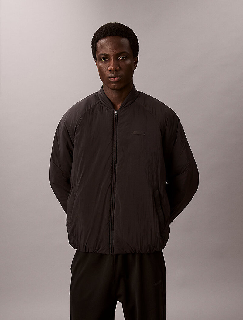 Calvin Klein Siyah Renkli Erkek Bomber Ceket