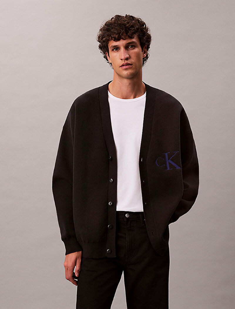 Calvin Klein Siyah Renkli Erkek Kaşmir Kazak