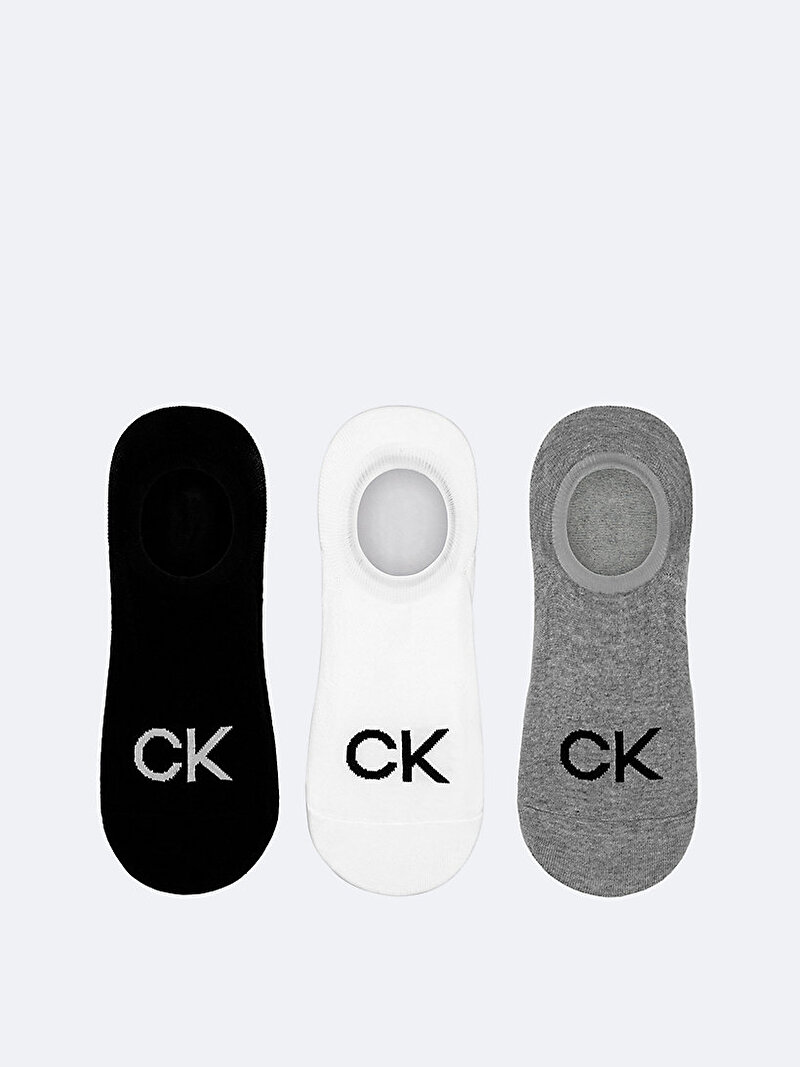 Calvin Klein Gri Renkli Erkek 2'li Paket CK Men Footie Çorap