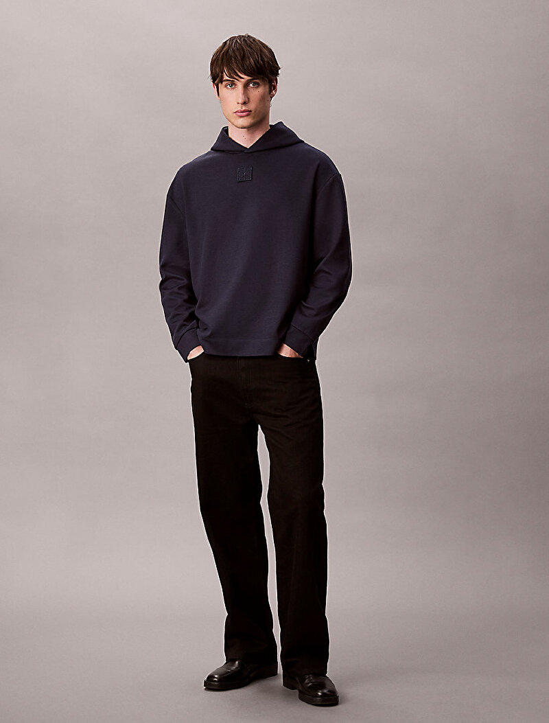 Calvin Klein Lacivert Renkli Erkek Stretch Wool Sweatshirt