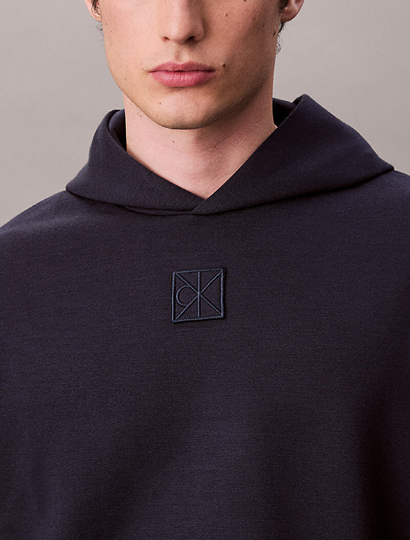 Calvin Klein Lacivert Renkli Erkek Stretch Wool Sweatshirt