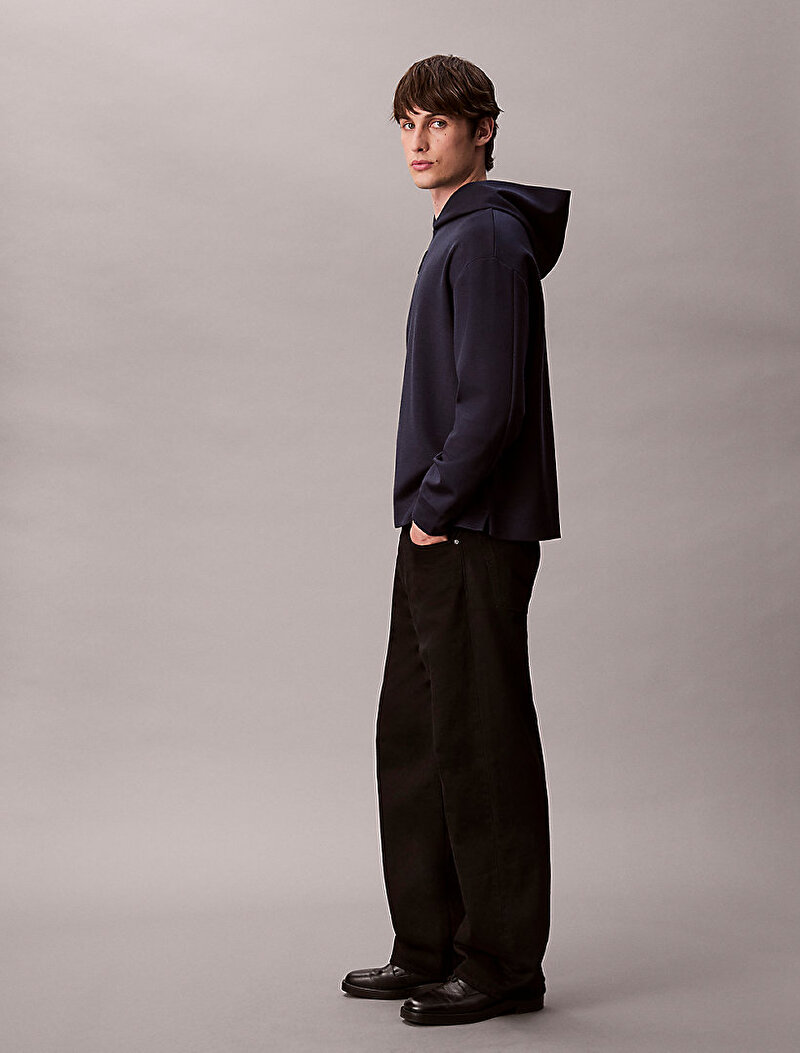 Calvin Klein Lacivert Renkli Erkek Stretch Wool Sweatshirt