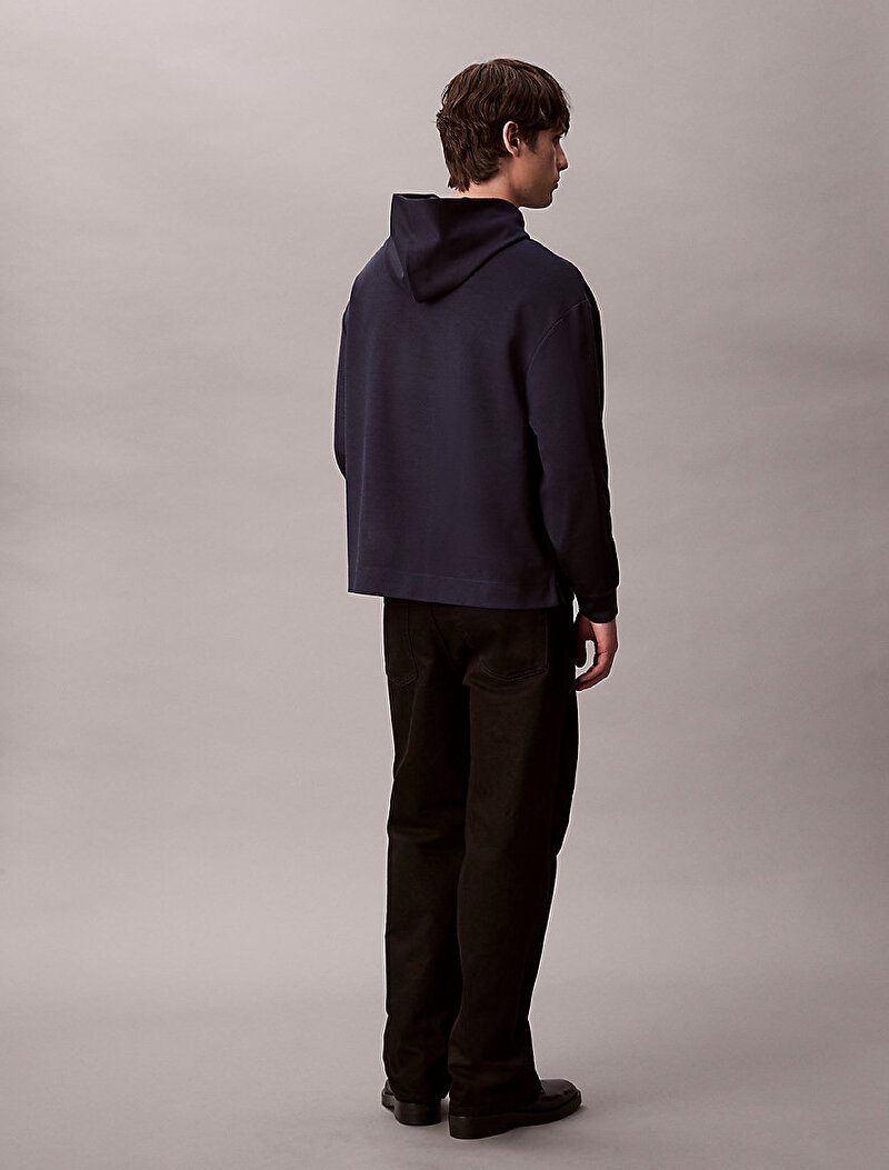 Calvin Klein Lacivert Renkli Erkek Stretch Wool Sweatshirt