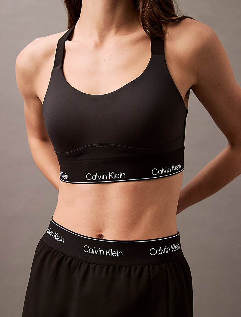 Calvin Klein Siyah Renkli Kadın Modern Sport High Sporcu Sütyeni