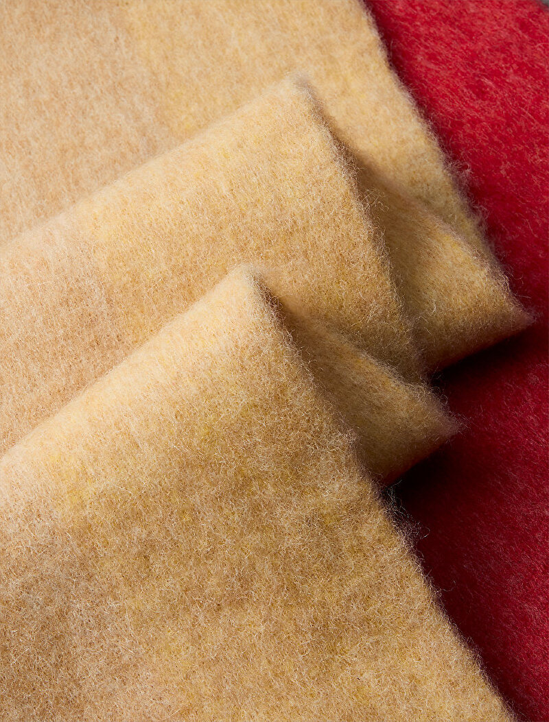 Calvin Klein Kırmızı Renkli Erkek Patch Brushed Checked Atkı