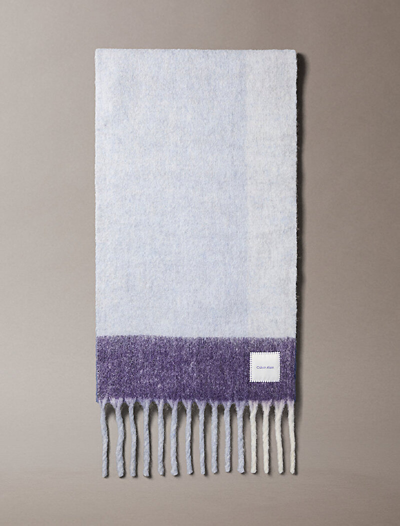 Erkek Patch Brushed Checked Atkı