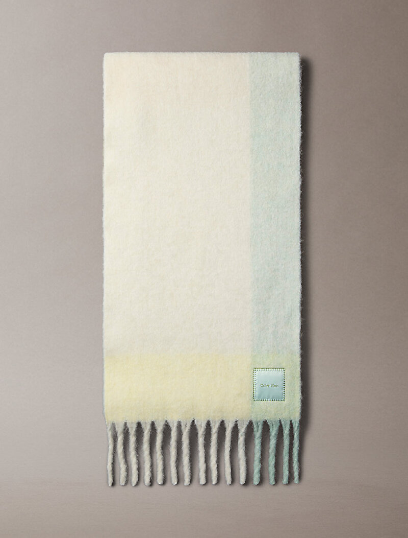 Erkek Patch Brushed Checked Atkı