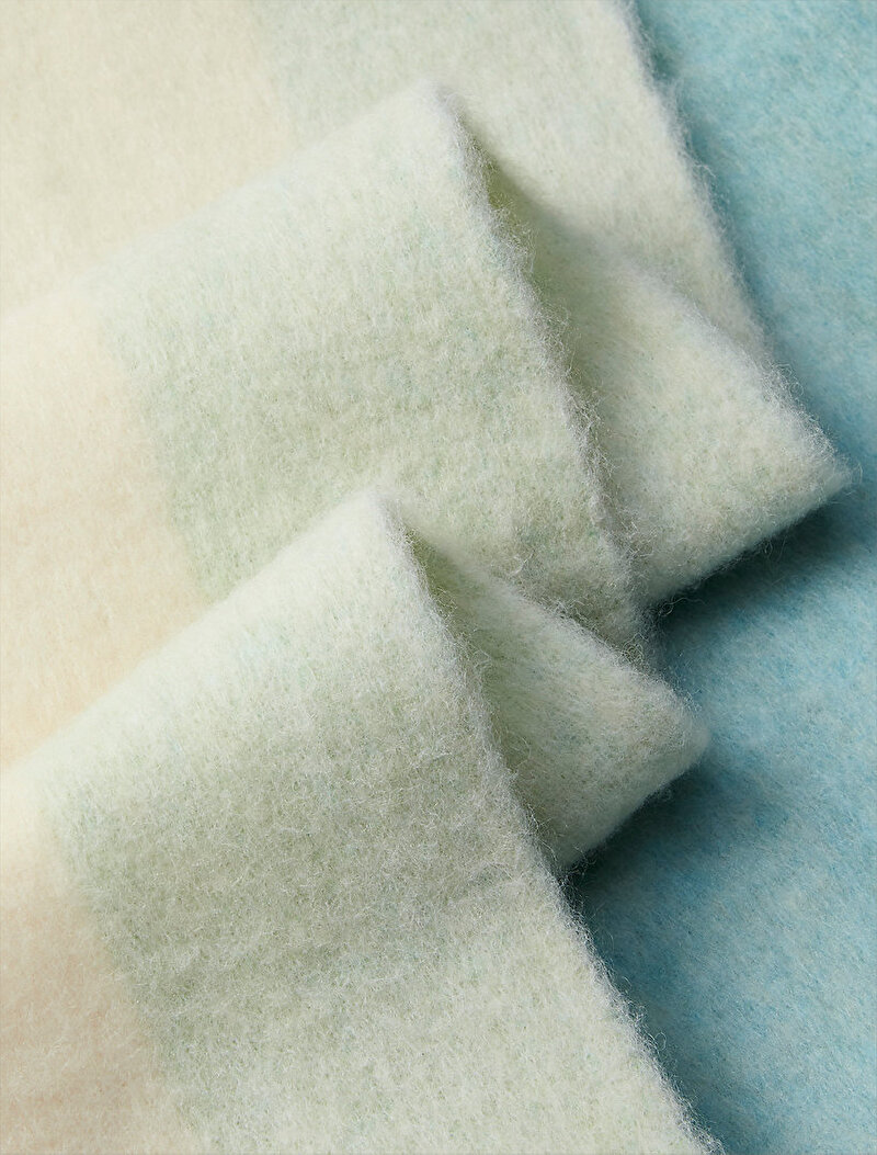 Calvin Klein Sarı Renkli Erkek Patch Brushed Checked Atkı