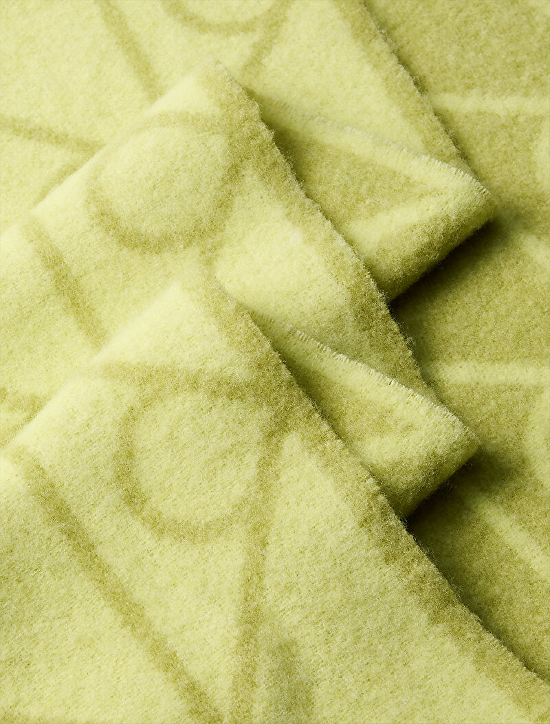 Calvin Klein Sarı Renkli Erkek Emblem Brushed Atkı