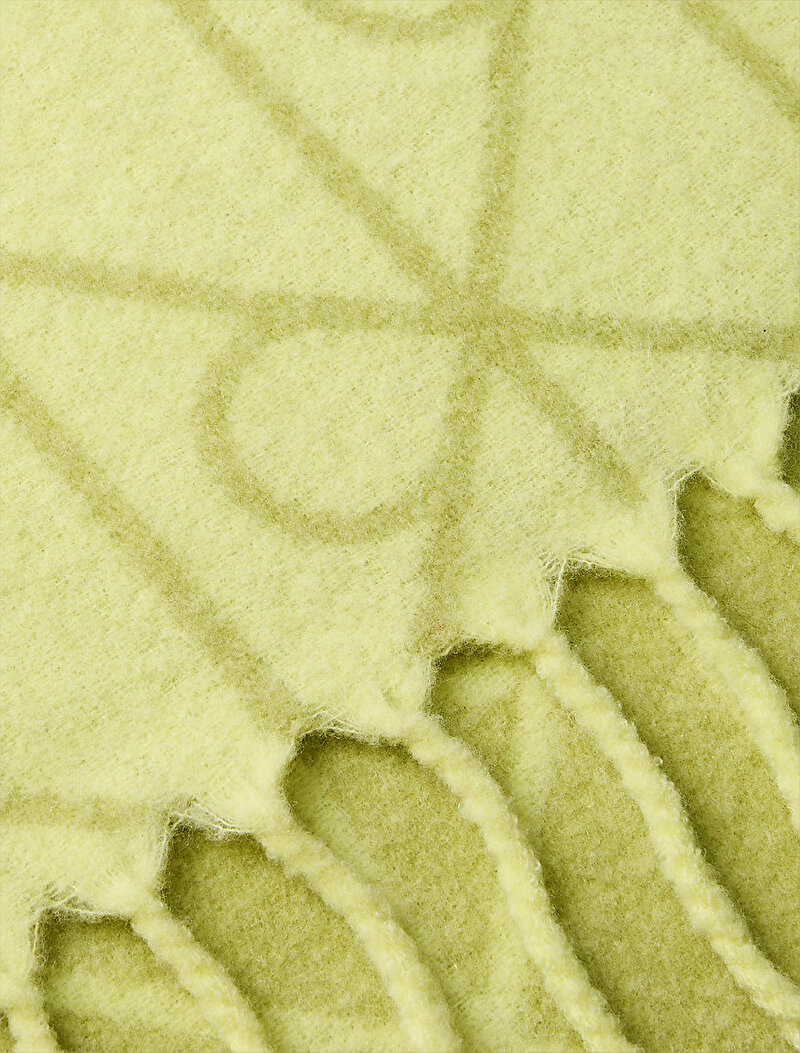 Calvin Klein Sarı Renkli Erkek Emblem Brushed Atkı