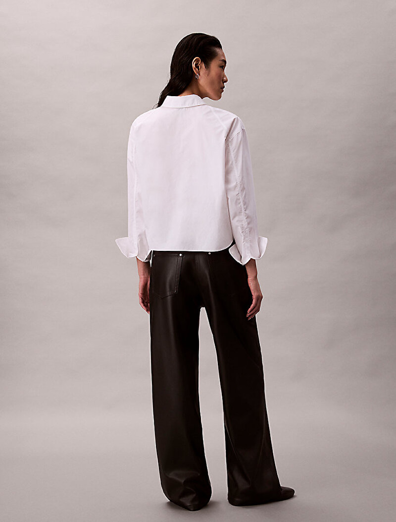 Calvin Klein Siyah Renkli Kadın Faux Leather Pantolon