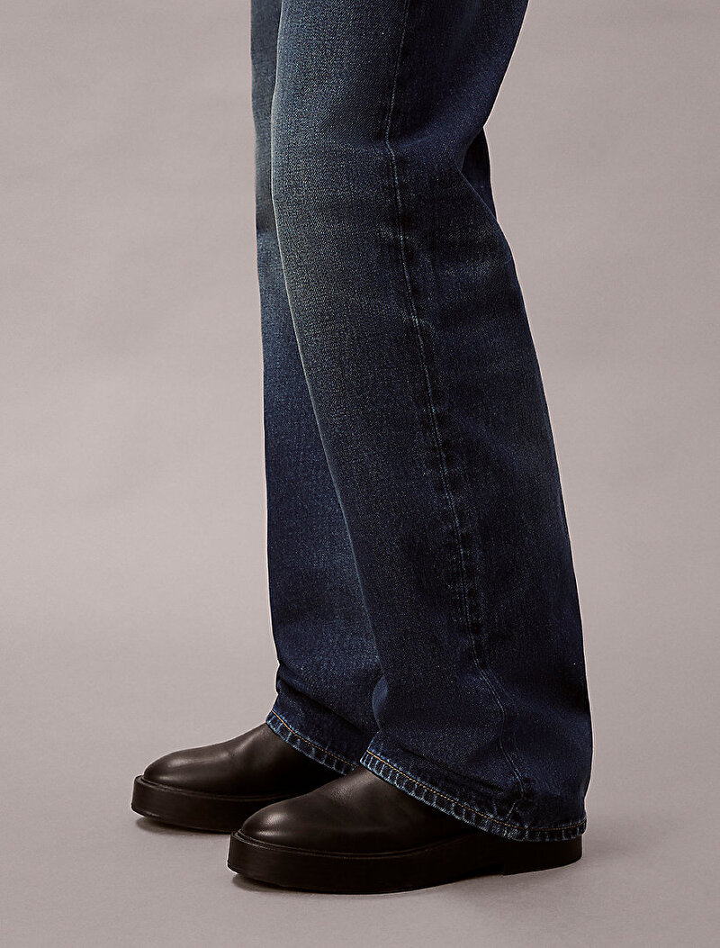 Calvin Klein Lacivert Renkli Kadın Signature 90s Straight Jean Pantolon