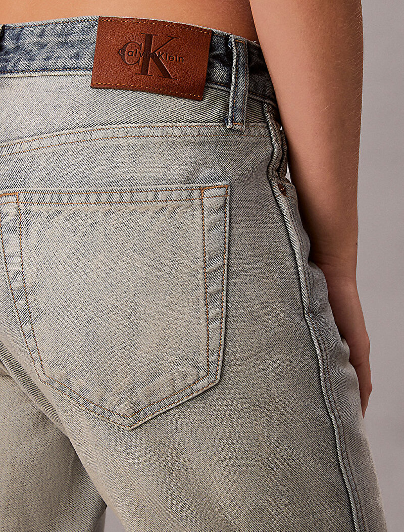 Calvin Klein Mavi Renkli Kadın Relaxed Bootcut Jean Pantolon