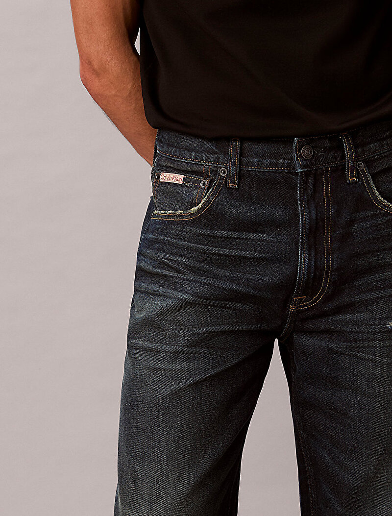 Calvin Klein Mavi Renkli Erkek Standard Straight Jean Pantolon