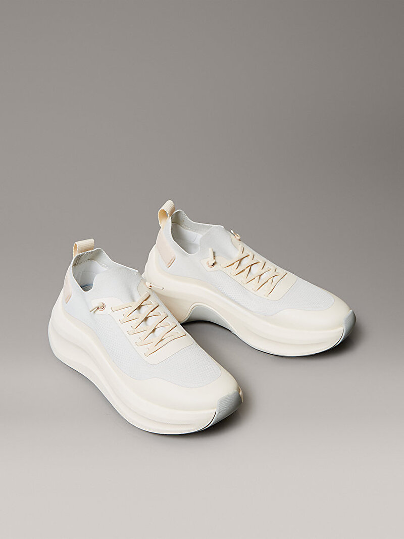 Calvin Klein Beyaz Renkli Kadın Chunky Runner Laceup Sneaker