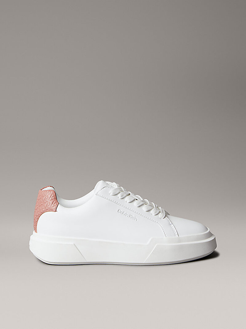 Calvin Klein Beyaz Renkli Kadın Chunky Cupsole Laceup Sneaker