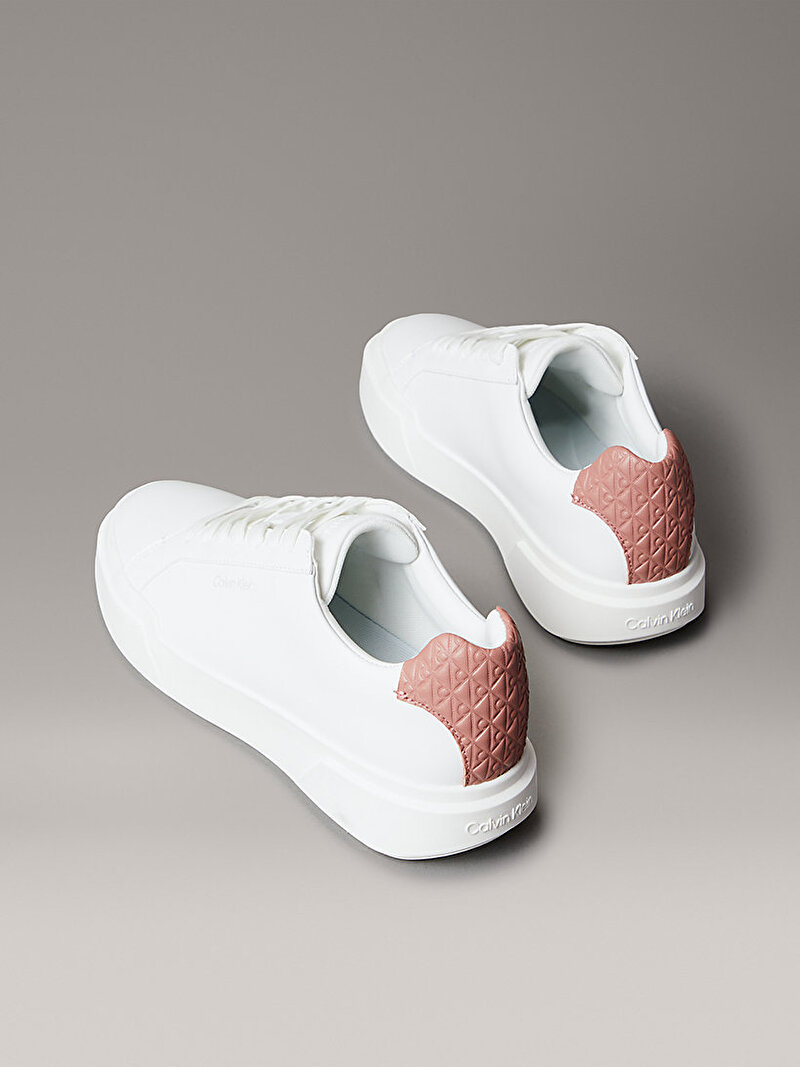 Calvin Klein Beyaz Renkli Kadın Chunky Cupsole Laceup Sneaker