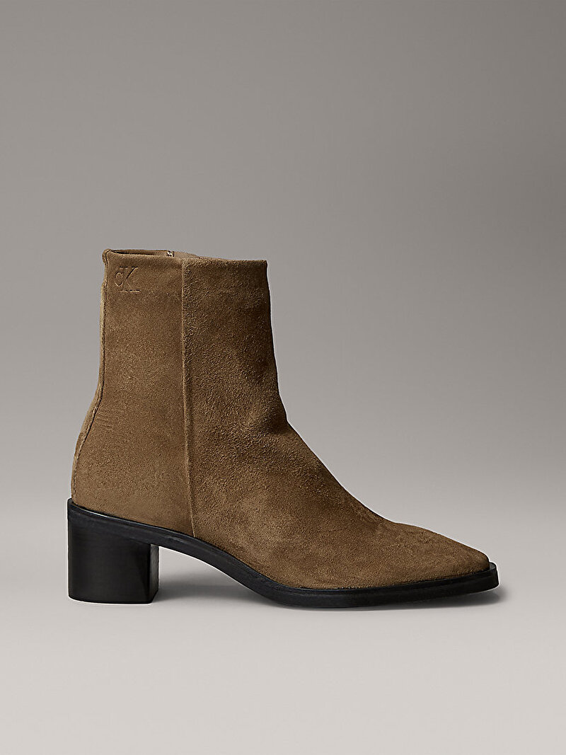 Calvin Klein Kahverengi Renkli Kadın Block Heel Bot