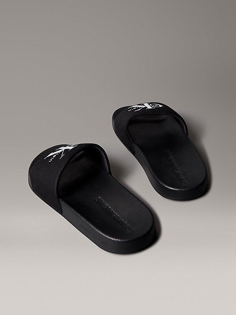 Calvin Klein Siyah Renkli Kadın Slide Monogram Terlik