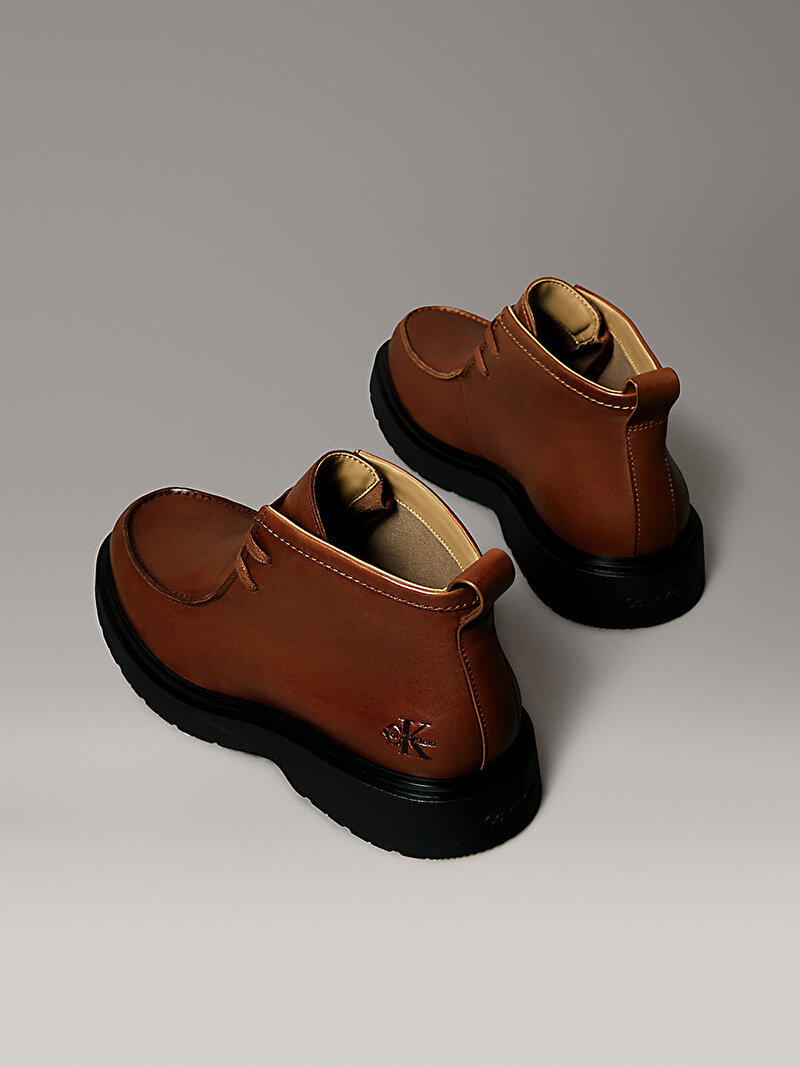 Calvin Klein Kahverengi Renkli Erkek Combat Apron Mid Bot