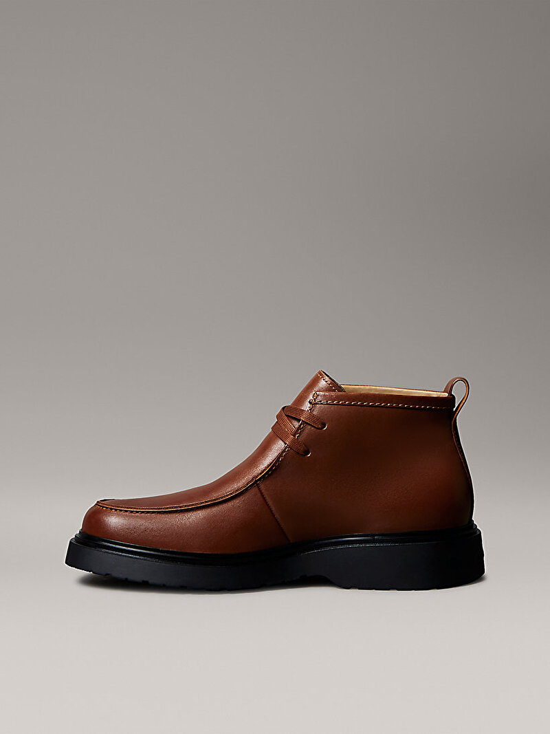 Calvin Klein Kahverengi Renkli Erkek Combat Apron Mid Bot