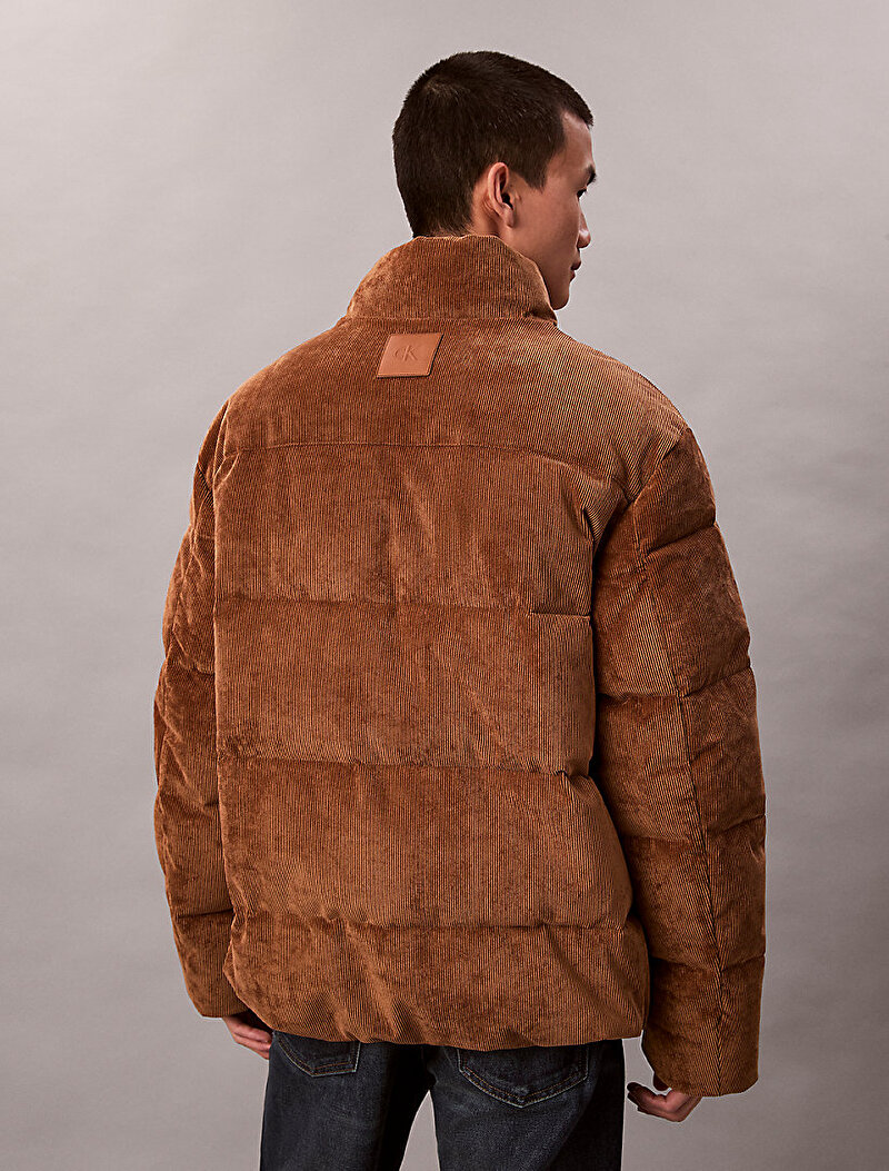 Calvin Klein Kahverengi Renkli Erkek Corduroy Mont