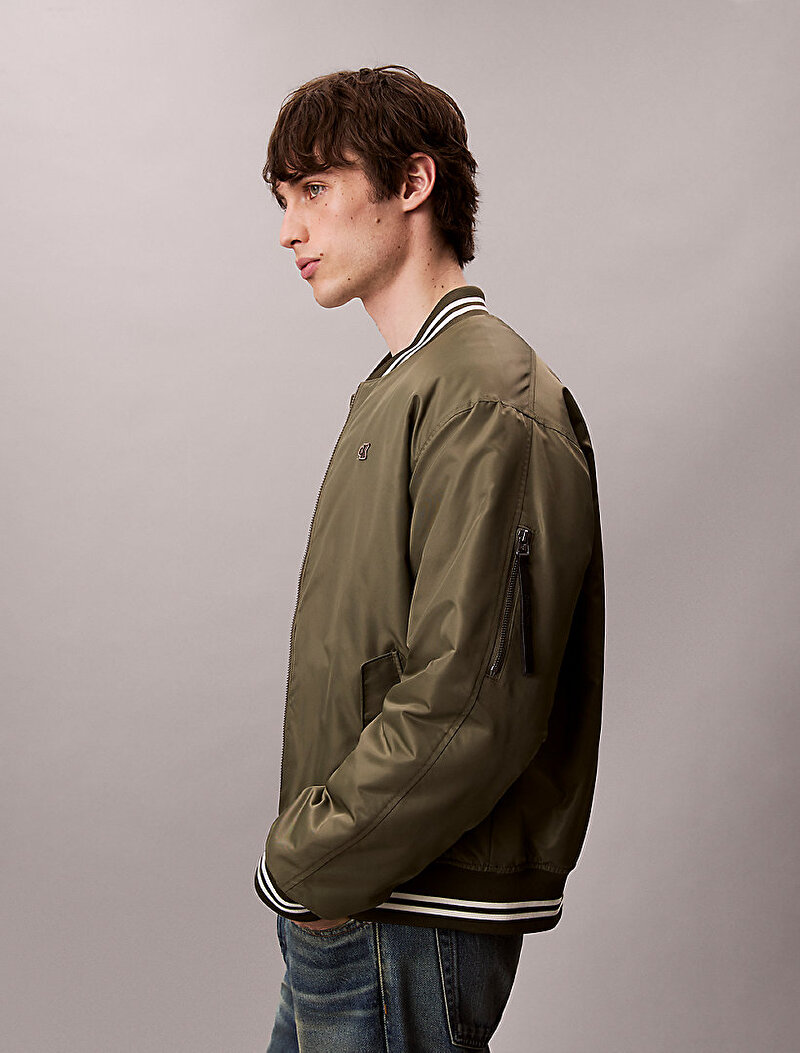 Calvin Klein Yeşil Renkli Erkek Tipped Hero Bomber Ceket