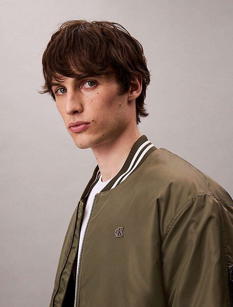 Calvin Klein Yeşil Renkli Erkek Tipped Hero Bomber Ceket