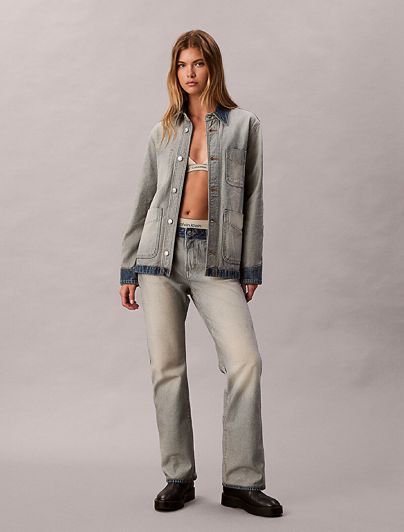 Calvin Klein Mavi Renkli Kadın Chore Denim Ceket