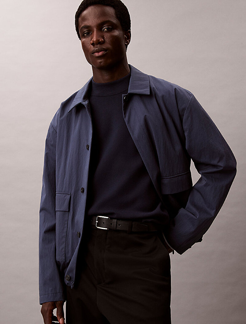 Calvin Klein Lacivert Renkli Erkek Snowy Tech Kazak