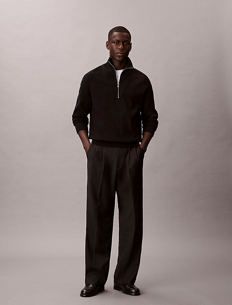 Calvin Klein Siyah Renkli Erkek Snowy Tech Kazak